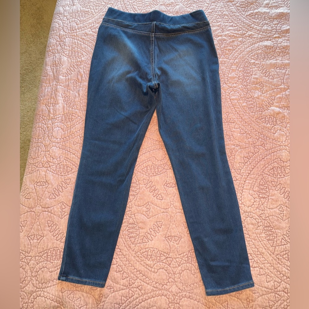 LOGO by Lori Goldstein Dark Blue Skinny Jeans - Picture 11 of 12